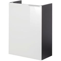 Kara Waschbeckenunterschrank schmal – Unterschrank für Waschtisch im Gäste-WC (44 cm x 60 cm x 24,3 cm) – Tür links – sbc Badezimmerschrank hängend