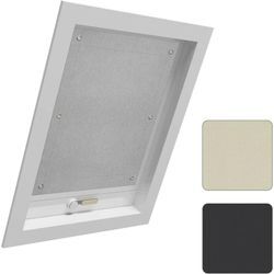 Woltu - Thermo Dachfenster Rollo ohne Bohren Sonnenschutz Verdunkelungsrollo mit Saugnäpfen, Thermorollo Hitzeschutz für Dachfenster 60x115 cm, Grau