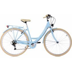 Cityrad KS CYCLING "Toscana" Fahrräder Gr. 48 cm, 28 Zoll (71,12 cm), blau (hellblau, hellblau) für Damen, Kettenschaltung