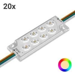 LED Modul RGBW DC24V RGB+3000K 3W IP68 (20 Stück VPE)