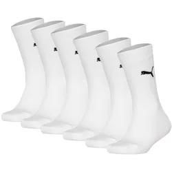 PUMA Kinder Socken 6er Pack - Easy Rider, ECOM, einfarbig, Logo Weiß 27-30