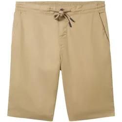 TOM TAILOR Herren Tech Chino Shorts, braun, Uni, Gr. 32