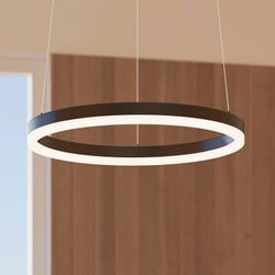 Arcchio LED-Hängeleuchte Albiona, schwarz, 1 Ring, Ø 40 cm