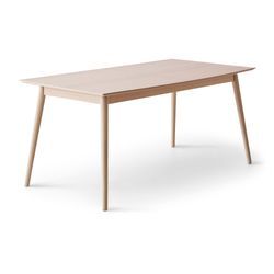 Esstisch HAMMEL FURNITURE "Meza Designtisch mit Auszugsfunktion und 2 Einlegeplatten" Tische Gr. B/H/T: 210cm x 73,5cm x 100cm, Einlegeplatten, Gestell aus Massivholz, beige (naturfarben, naturfarben) bootsförmige Tischplatte MDF, Eiche Massivholzgestell