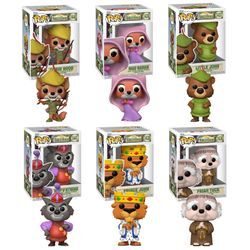 Funko Pop! - Disney Robin Hood 6er Set (Bruder Tuck, Marian, Robin, König John, Sheriff von Nottingham, Little John)