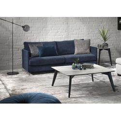 2,5-Sitzer FURNINOVA "Harmony Day, sehr bequem und modern durch die schmalen Armteilen", blau (petrol), H:78cm, Velours (50, 2% Acryl, 41, 2% Polyester, 8, 6% Viskose), Sofas, im skandinavischen Design