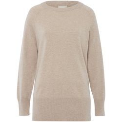 Rundhals-Pullover include beige