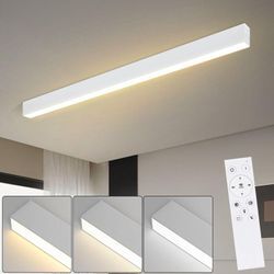 Gbly - Deckenlampe led Deckenleuchte Wohnzimmer - 25W Wohnzimmerlampe Modern 80CM Lang Büro Deckenbeleuchtung Bürolampe Decke Dimmbar mit