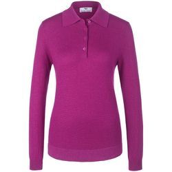 Polo-Pullover Modell Pia Peter Hahn Seide/Kaschmir pink