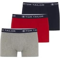 TOM TAILOR Herren Hip-Pants im Dreierpack, rot, Logo Print, Gr. S/4