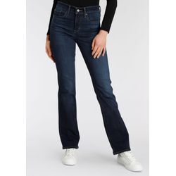 Bootcut-Jeans LEVI'S "315 Shaping Boot" Gr. 26, Länge 32, blau (rinsed deim) Damen Jeans Bestseller