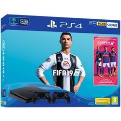 PlayStation 4 Slim 500GB - Schwarz + FIFA 19