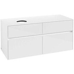 Villeroy und Boch Collaro Waschtischunterschrank C04200DH 120 x 54,8 x 50 cm, Waschtisch links, Glossy White