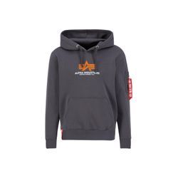 Hoodie ALPHA INDUSTRIES "Alpha Industries Men - Hoodies Basic Rubber" Gr. S, grau (vintage grau) Herren Sweatshirts