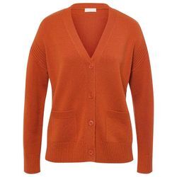 Strickjacke V-Ausschnitt include orange