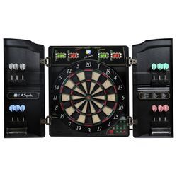 L.A. Sports Electronic Dart London, 16 Player Cabinet, 4 LED, 12 Darts, 52 Tips