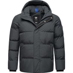 Steppjacke RAGWEAR "Walby" Gr. L (52), grau (dunkelgrau) Herren Jacken Gesteppte Outdoorjacke mit Kapuze