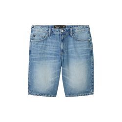 TOM TAILOR DENIM Herren Loose Jeans Shorts, blau, Uni, Gr. M