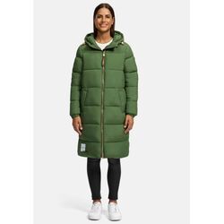 Winterjacke MARIKOO "Nomadiaa" Gr. L, grün (pine olive) Damen Jacken Lange Winterjacke