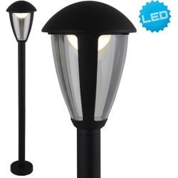 LED Außen-Stehlampe NÄVE "Clint", schwarz, B:19,00cm H:100,00cm T:16,50cm, Lampen, Aluminium schwarz Kunststoff klar incl. 14x LED IP44 Höhe 100cm