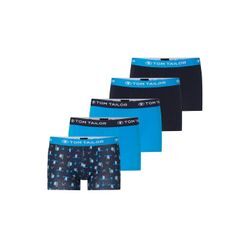 TOM TAILOR Herren Boxershorts im 5er Pack, blau, Logo Print, Gr. S/4