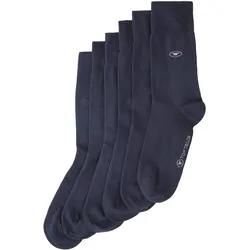 TOM TAILOR Damen Basic Socken im Sechserpack, blau, Gr. 39-42