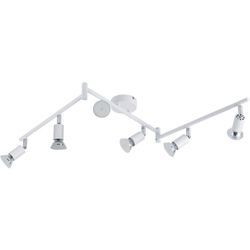 Led Deckenstrahler 6 Flammig GU10 - Innen Deckenleuchte Lampe Decke Weiß Modern Deckenlampe Keller für Wohnzimmer Badezimmer Küche Kinderzimmer Büro