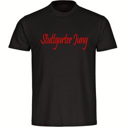 multifanshop Kinder T-Shirt - Stuttgart - Stuttgarter Jung - Druck rot - Kind