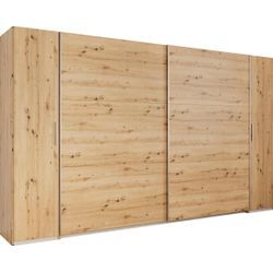 Schwebetürenschrank RAUCH "Kleiderschrank Drehtürenschrank Schrank Garderobe KRONACH TOPSELLER" Schränke Gr. B/H/T: 354 cm x 210 cm x 59 cm, 4 St., braun (eiche artisan) mit Dreh- und Schwebetüren vielen Einlegeböden MADE IN GERMANY