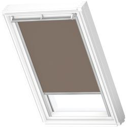 VELUX Verdunklungsrollo "DKL UK10 4574S" Rollos alufarbene Führungsschienen & Griffleiste Gr. UK10, stufenlos positionierbar, braun (nougat, aluminium)