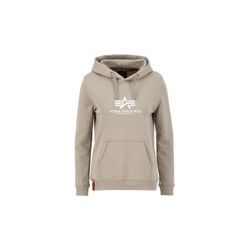 Hoodie ALPHA INDUSTRIES "Alpha Industries Women - Hoodies New Basic Wmn" Gr. L, beige (vintage sand) Damen Sweatshirts