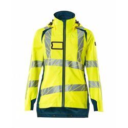 Hard Shell Jacke, Damen, leichtem Futter Jacke Gr. xs, hi-vis gelb/dunkelpetroleum - Mascot