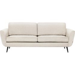 2,5-Sitzer FURNINOVA "Smile mit tollem Sitzkomfort, elegant und bequem", weiß (snow), B:217cm H:85cm T:93cm, Struktur (44%Acryl, 42%Polyester, 14%Polypropylen), Sofas, im skandinavischen Design