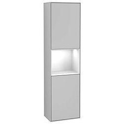 Villeroy und Boch Finion Hochschrank F470GFGJ 41,8x151,6x27cm, rechts, Regal Glossy white lacquer, Light grey matt