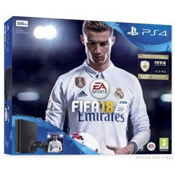 PlayStation 4 Slim 500GB - Schwarz + FIFA 18