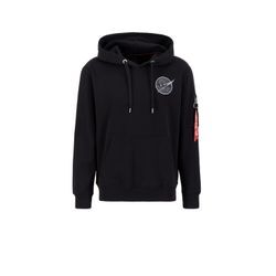 Hoodie ALPHA INDUSTRIES "Alpha Industries Men - Hoodies Dark Side Hoodie" Gr. L, schwarz (black, reflective) Herren Sweatshirts