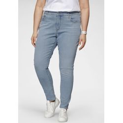 Skinny-fit-Jeans LEVI'S PLUS "311 PL SHAPING SKINNY" Gr. 24 (54), Länge 30, blau (bleached), Damen, Denim/Jeans, Obermaterial: 60% Baumwolle, 22% Viskose, 16% Polyester, 2% Elasthan, Jeans, figurformend mit Stretch