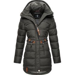 Steppmantel NAVAHOO "Daliee" Gr. XXL (44), grau (anthrazit) Damen Mäntel Stylischer Winterparka mit abnehmbarer Kapuze