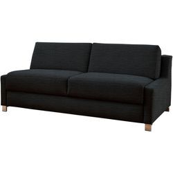 Schlafsofa BALI "Viola" Sofas Gr. 160cm x 200cm, Kaltschaummatratze, Basic: Gitterrostunterfederung mit Kaltschaummatratze, grau (anthrazit)