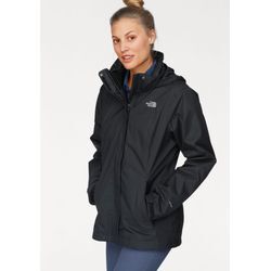 3-in-1-Funktionsjacke THE NORTH FACE "EVOLVE II TRICLIMATE" Gr. XS (34), schwarz Damen Jacken Wasserdicht & Windabweisend Atmungsaktiv Bestseller