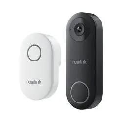 Reolink D340W Video Doorbell - Kabelgebundene 2K Videotürklingel mit Gong - Schwarz