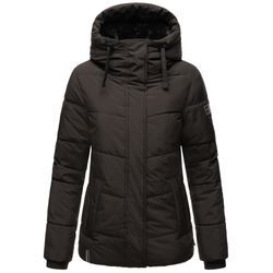 Steppjacke NAVAHOO "Sag ja XIV" Gr. L (40), schwarz Damen Jacken Warme gesteppte Winterjacke mit Kapuze