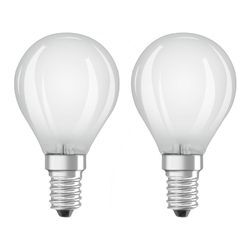 OSRAM LED-Tropfenlampe E14 4W warmweiß 2er-Pack