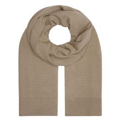 Schal CALVIN KLEIN JEANS "MONO LOGO PATCH SCARF" beige (travertine) Damen Modetücher mit Logopatch