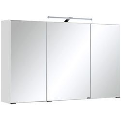 Spiegelschrank WELLTIME "Texas", weiß, B:90cm H:66cm T:20cm, Spanplatte, Schränke, Breite 90 cm, mit LED-Beleuchtung