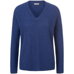 V-Pullover aus 100% Kaschmir include blau