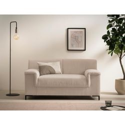 1,5-Sitzer INOSIGN "Jamie 2 B/T/H: 144/81/76 cm, auch in Cord", grau (taupe), B:144cm H:76cm T:81cm, 100% Polyester, Sofas, zeitlos, modern, mit komfortablem Federkern