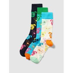 Socken mit Allover-Motiv-Print Modell 'Mixed Dog' im 3er-Pack