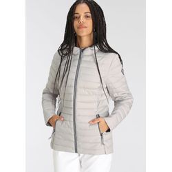 Steppjacke G.I.G.A. DX BY KILLTEC "CAFORA WMN QUILTED JCKT OT-P" Gr. 42, grau (hellzement) Damen Jacken