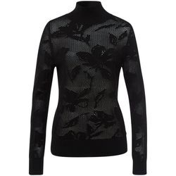 Feinstrick-Pullover Stehkragen BASLER schwarz